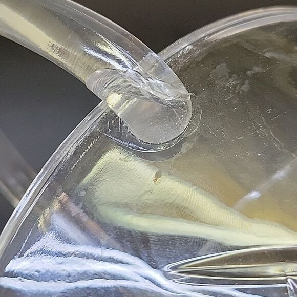 Vintage Galway Irish Crystal Basket w/ Handle 7"x4"x9" Diamond Pattern - Picture 9 of 9